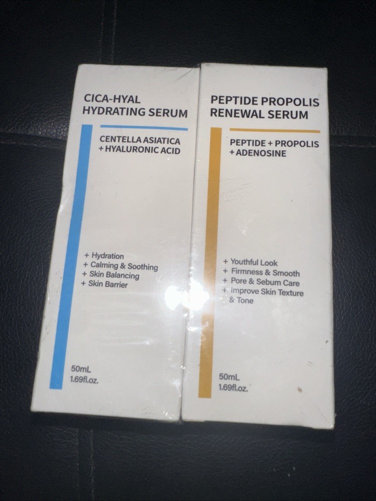 Peptide Propolis Renewal Serum & Cica-Hyal Hydrating Serum -50ml Bottles