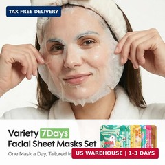 ZealSea Face Masks Skincare for Women, Variety 7Days Facial Sheet Mask Set for D