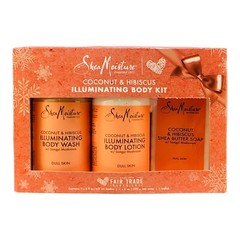 Shea Moisture Coconut & Hibiscus Illuminating Body Kit Fair Trade Ingredients