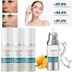 1-3PC Total Package Serum, All-In-One Vitamin C, Hyaluronic Acid, Peptides Serum