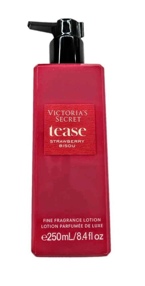VICTORIA’S SECRET TEASE Strawberry Bisou FRAGRANCE BODY LOTION CREAM 8.4 oz New