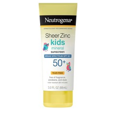 Neutrogena Kids Mineral Sunscreen Sheer Zinc Oxide Lotion, Broad Spectrum SPF 50