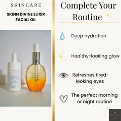 Skinn Divine Elixir Luminous Facial Oil, Manuka Honey, Hydrating