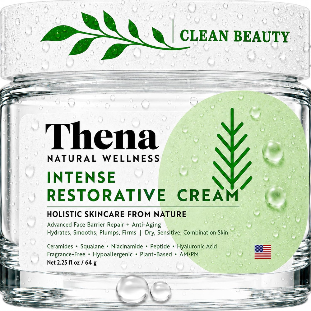 Hydrating Skin Barrier Repair Cream for Dry Sensitive Skin with Ceramides & Pept