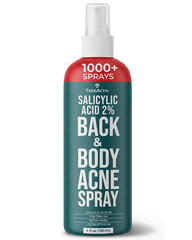 Back Acne Spray, 2% Salicylic Acid (BHA) Body Acne Spray, Fast-Drying Tea Tree O