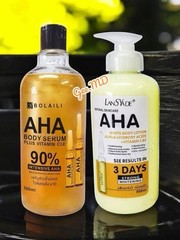 2-pc AHA Strong Brightening Serum & Lotion Vitamin C,E Skin Whitening USA Stock