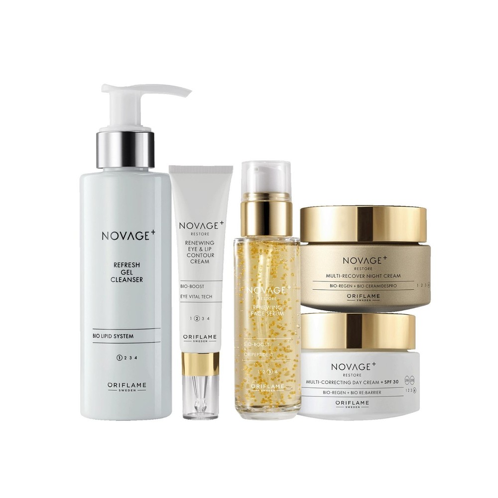 Novage+ Restore Renewing Routine by Oriflame | Menopause Skincare | Full Set
