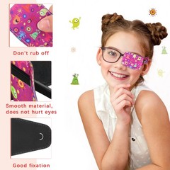 Treela 8 Pcs Kids Eye Patches for Glasses, Cartoon Fabric Patch for Boys and