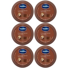Vaseline Cocoa Glow Body Cream Moisturizing Cream for Dry Skin, Size 2.5oz 6 pk