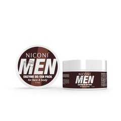 Niconi Men Enzyme De-Tan Pack Face Body 300g Tan Removal Glow Skin Care FS