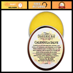 Calendula Salve 4 oz Twist-Top Tin – All Natural Soothing Balm with Chamomile &
