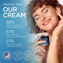 Moisturizer Collagen AntiAging Face Cream with Stem Cells, Retinol, Hyaluroni…