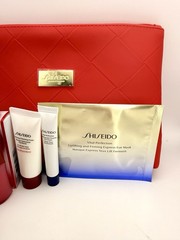 Shiseido 6pc + bag: Eye Mask, Activating Essence, Vital Perfection, Ultimune,…