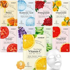 KONEUK 9 Pack Collagen Face Masks Skincare for Women, 1 Count (Pack of 9)