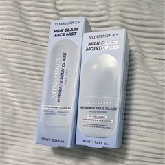 [NEW] VITAMASQUES Milk Glaze Moisturizer Cream + Face Mist Hyaluronic 1.69/3.38