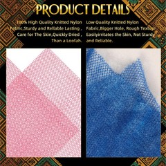 3 Pack African Bath Sponge African Net Long Net Bath Sponge Exfoliating Shower