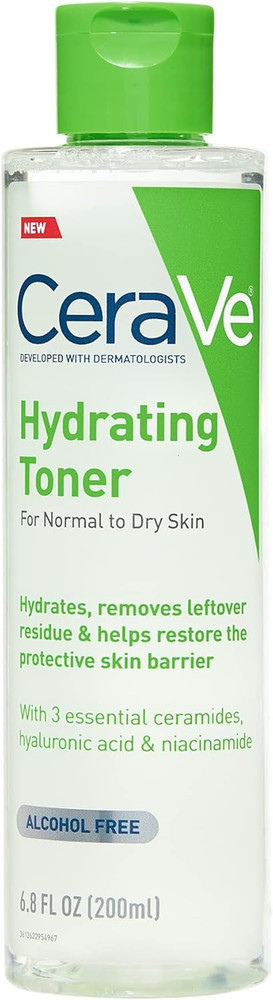 CeraVe Hydrating Toner Face Non-Alcoholic Sensitive Dry Skin 6.8 fl oz New