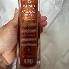 INFINITE BEAUTY Coconut Scented MOISTURIZING & GLOWING Shimmer Body Oil – 5 Oz.