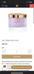 KEDMA Dead Sea Minerals Salt Scrub Pure Lilac Fragrance 18oz Healing Eczema