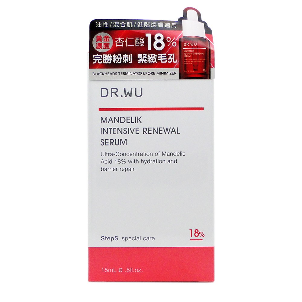 DR. WU Mandelik Intensive Renewal Serum with Mandelic Acid 18% 15ml