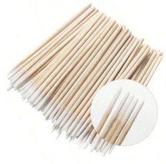 500pc Single Tip Wooden Cleaning Sticks Manicure – Applying Glue – Small Head