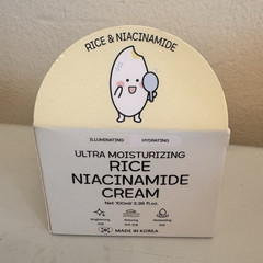 Bonnyhill Ultra Moisturizing Rice + Niacinamide Cream Hydrating Face 3.38oz