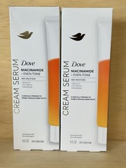 Lot 2-Dove Body Cream Serum Niacinamide + Even Tone Lotion 8oz ea 48 H Moisture