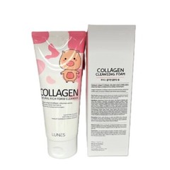 LUNES Collagen Natural Rich Foam Cleanser 180mL | Deep Cleansing Face Wash |