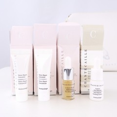 NEW Chantecaille Luxury Skincare Sample Lot 3 Cosmetic Bags 12 Neck Cream
