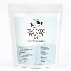 Zinc Oxide Powder 8 Oz (227G / 1/2 Lb) – Non Nano, Cosmetic Grade Fine White Min
