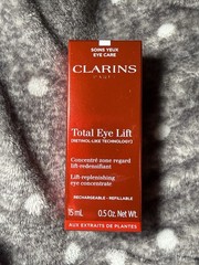 Clarins Total Eye Lift – Lift Replenishing Eye Concentrate 0.5 Oz – New in Box