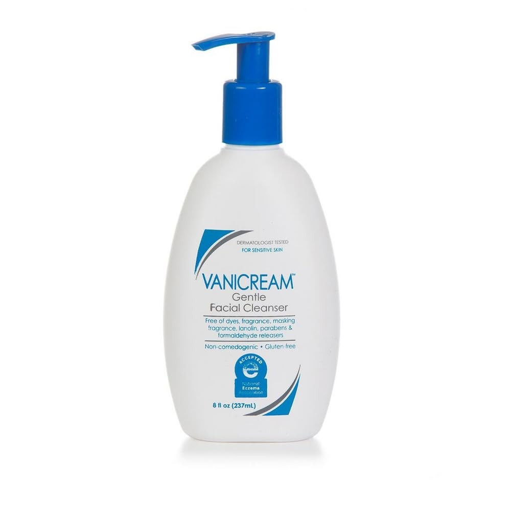 Vanicream Gentle Facial Cleanser, 8 Fl Oz (Pack of 1)