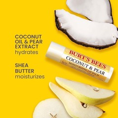 Burt&rsquo;s Bees Lip Balm, Beeswax, Strawberry, Coconut and Pear, and Vanilla Bean Pa