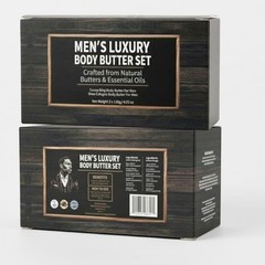 Men&rsquo;s Body Butter Set of 2 – Shea & Cocoa Moisturizer, Hydrating Skin Care