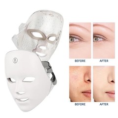 7 Colors LED Facial Mask Light Therapy Face Neck Skin Rejuvenation Beauty Tool