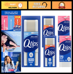 Cotton Swabs Variety Pack – 1440 Count, Precision Tips for Beauty & First Aid