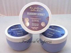 BATH & BODY WORKS BLUEBERRY EXTRACT GLOWING BODY BUTTER 8 OZ (LOT OF 3 PCS)