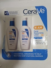 2-Pack CeraVe AM Facial Moisturizing Lotion 3 Oz Broad Spectrum SPF 30 Exp 09/27