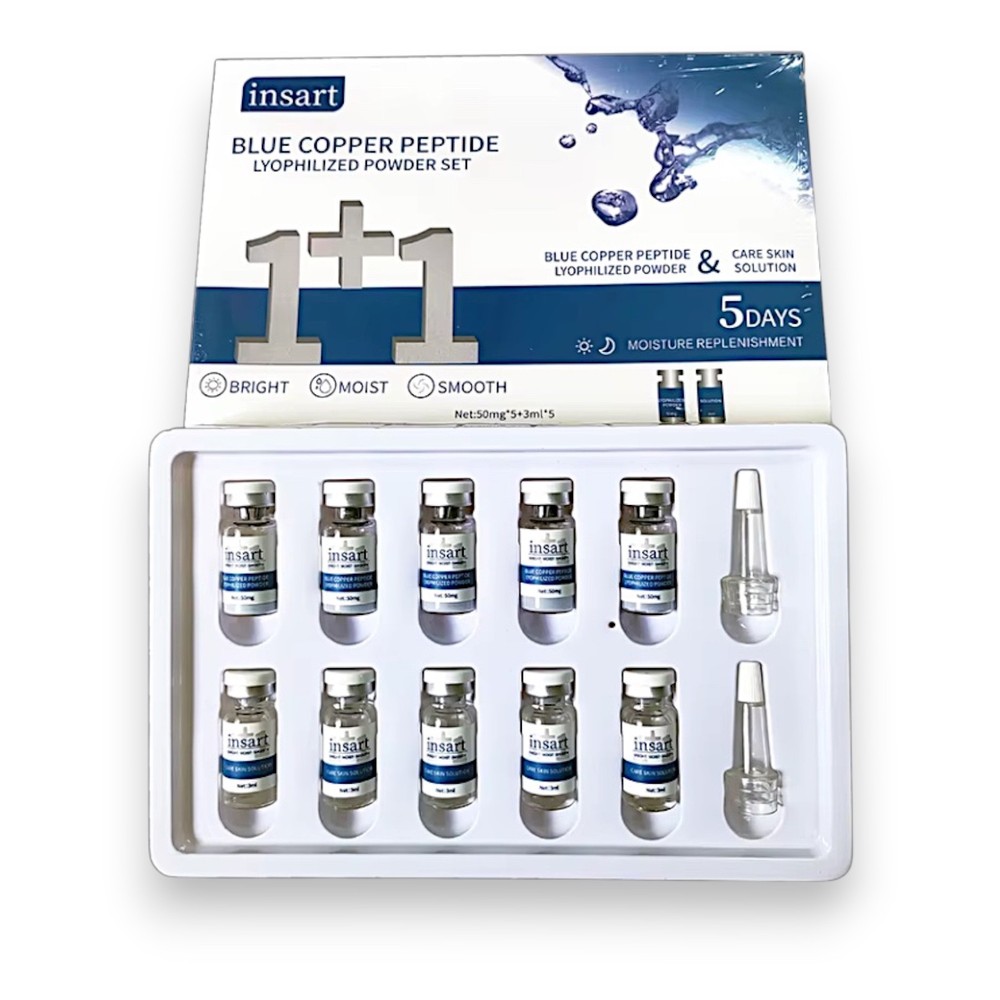 Blue Copper Peptide Serum Set – Anti Wrinkle, lift, Firm & Brightening 5+5 set