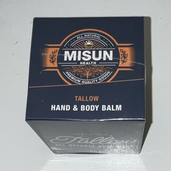 MISUN Health Unscented Beef Tallow Hand & Body Moisturizing Balm, All Natural
