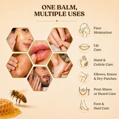 Sweet Bee Magic Organic Honey Balm for Face, Skin & 2 Ounce (Pack of 1)