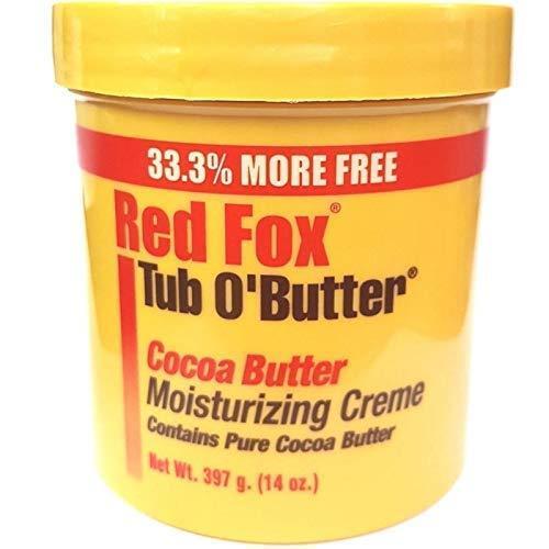 Red Fox Tub O&rsquo;Butter Cocoa Butter, Moisturizing Creme, 14 oz (Pack of 3)