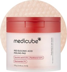 Red succinate panthenol facial skin pad | metabolism, closed mouth dullness