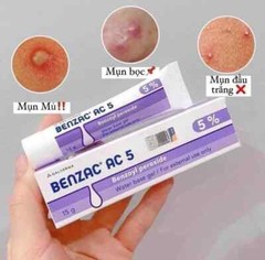 BENZAC AC 5, Water Base Gel 5% Benzoyl Peroxide Acne Pimple Galderma 15g (2 BOX)