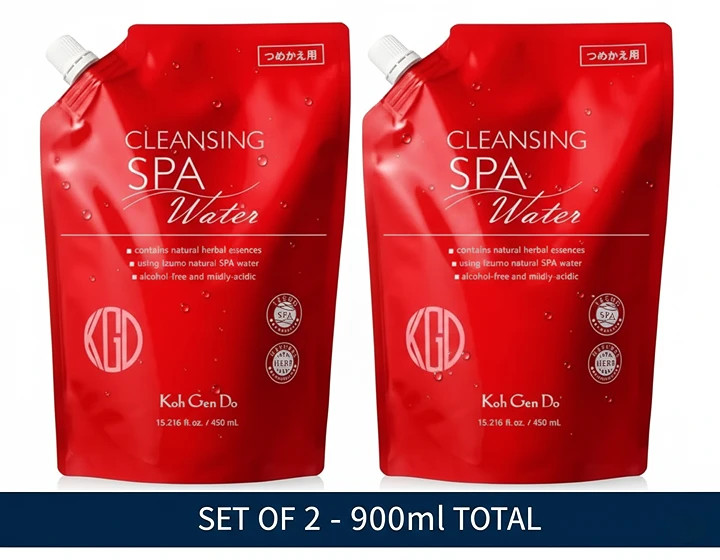 Koh Gen Do Cleansing Spa Water 450ml Refill Pack Moist Makeup Remover Set of 2