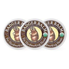 3 Pack Badger For Hardworking Hands Balm Tin, 2 oz