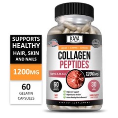 COLLAGEN PEPTIDES Types I, II, III, V, X 1200mg Acido Hialuronico Capsules
