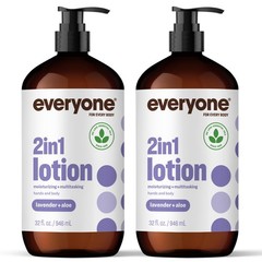 Everyone 2-in-1 Lotion for Hands/Body, 32 ounce 32 Fl Oz (Pack of 2), Brown