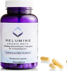Relumins Glutathione Supplement Proprietary Blend 1650mg, 90 Veggie Capsules