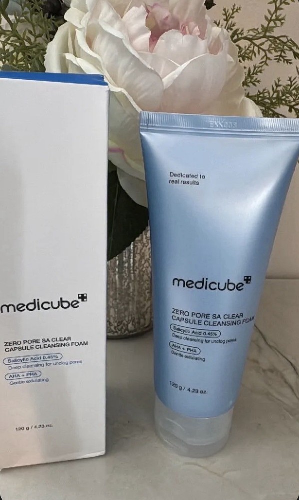 medicube Zero Pore SA Cleanser Foam, AHA/PHA, Water/Glycerin, 4.23 oz+ Brush